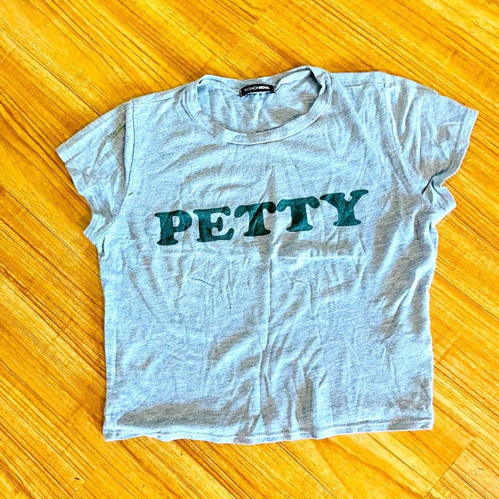 Cute casual Petty cropped T shirt